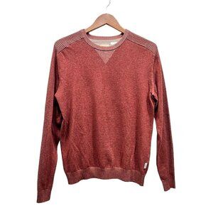 Manguun Mens Copper Brown Crew Neck Slim fit Pullover Sweater Size Medium